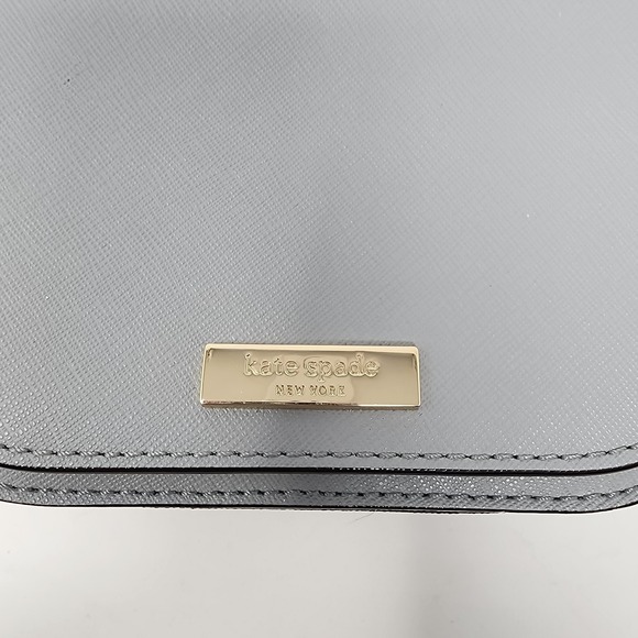 Kate Spade Lauren Way‎ Carsen Saffiano Leather Crossbody Shoulder Bag Gray Small - Picture 2 of 16